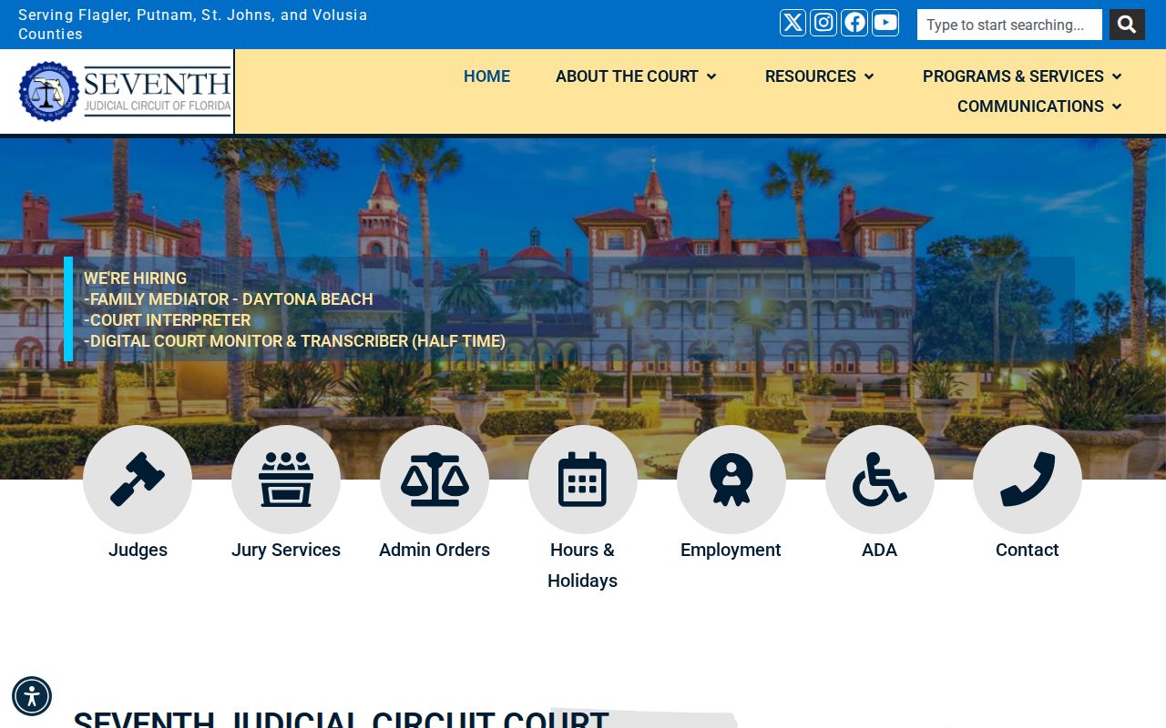 Putnam County criminal history Seventh Judicial Circuit courts